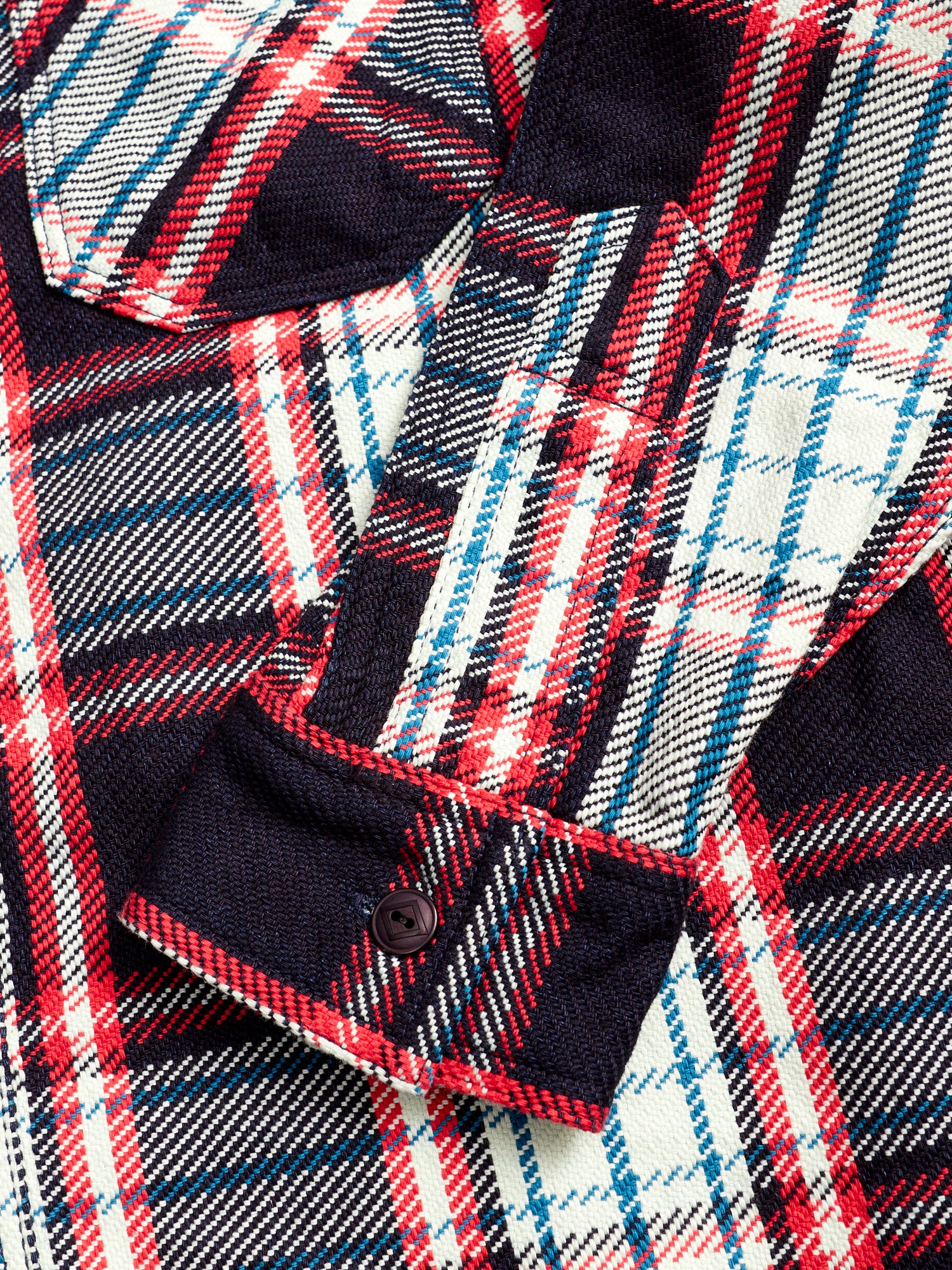 SIN22-01W Rope Dyed Flannel Shirt in Indigo/Red – Blue Owl Workshop
