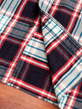 SIN22-01W Rope Dyed Flannel Shirt in Indigo/Red