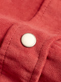 Moleskin Pearl Snap Shirt in Merlot