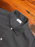 Cotton Poplin Frame II Snap Overshirt in Black