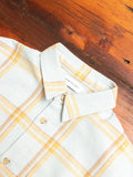 Sly Straight Hem Flannel in Blue Yellow