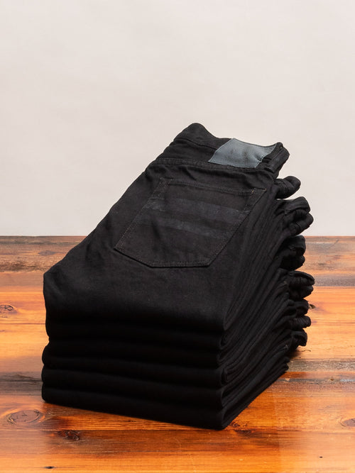 0306SP-OD "Black Overdye" 15.7oz Selvedge Denim - Tight Tapered Fit
