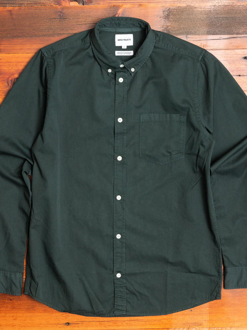 Anton Light Twill Shirt in Deep Sea Green
