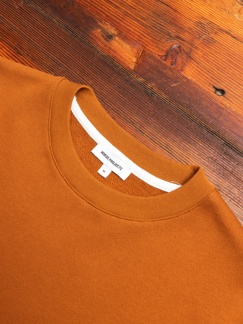 Vagn Crewneck Sweater in Rufous Orange