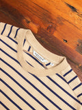 Basic Stripe T-Shirt in Beige/Purple