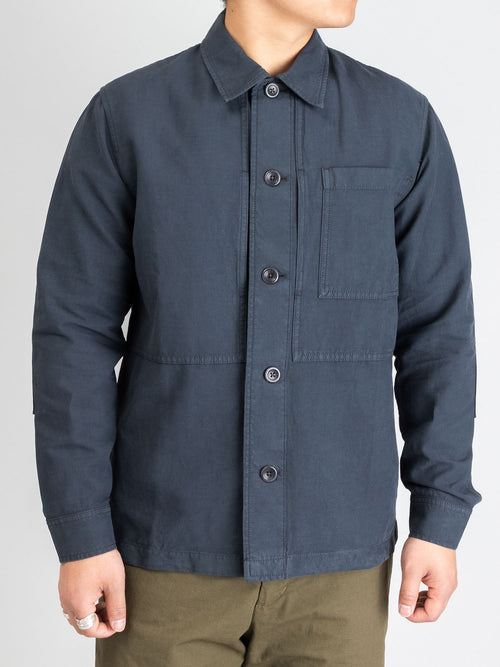 Kyle Cotton Linen Jacket in Slate Grey