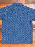 Dot Print Hawaiian Shirt in Indigo