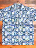 Lahaina Print Hawaiian Shirt in Indigo