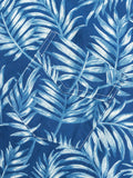 Leaf Print Hawaiian Shirt in Indigo