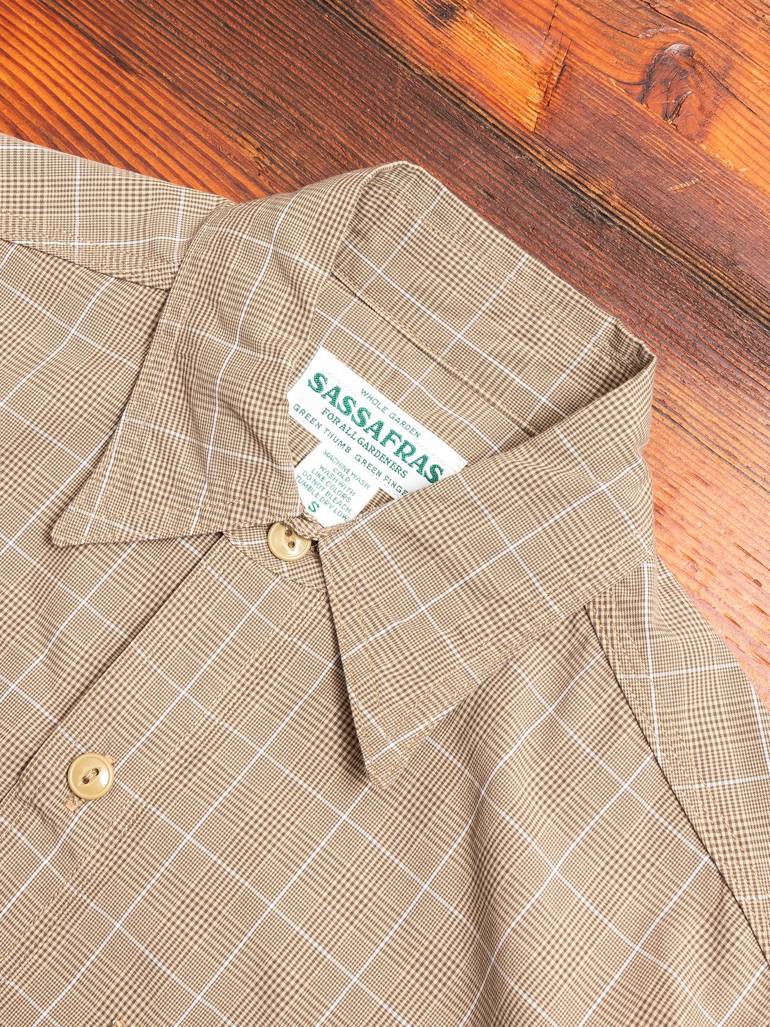 Gardener Shirt in Beige Check – Blue Owl Workshop