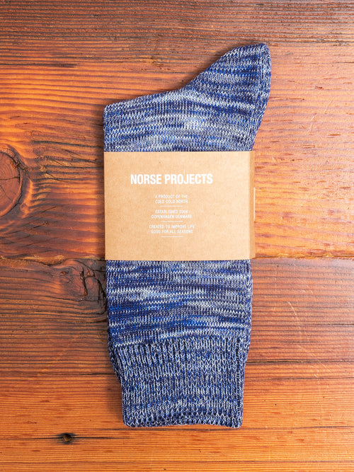 Bjarki Blend Socks in Broken Indigo