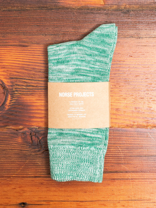 Bjarki Blend Socks in Leaf Green