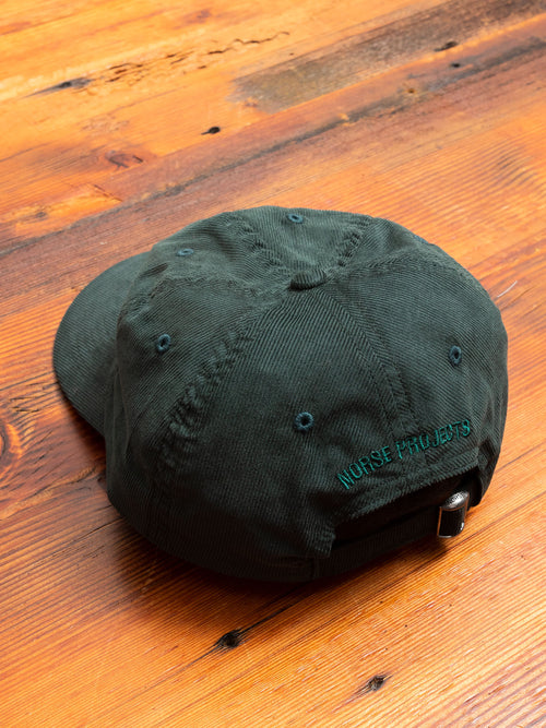 Baby Corduroy Sports Cap in Deep Sea Green