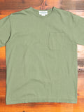 Chop Corner Pocket T-Shirt in Olive