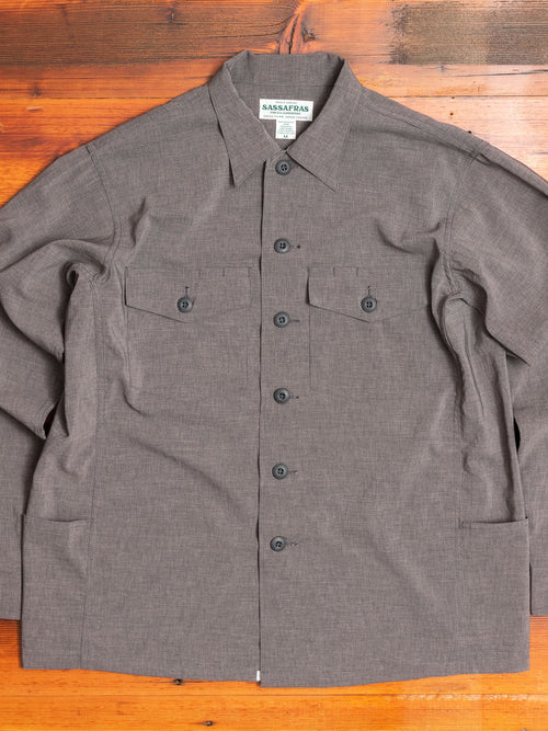 Stretch Gardener Half Shirt in Charcoal