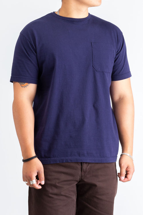 Chop Corner Pocket T-Shirt in Navy