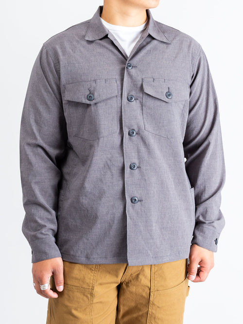 Stretch Gardener Half Shirt in Charcoal
