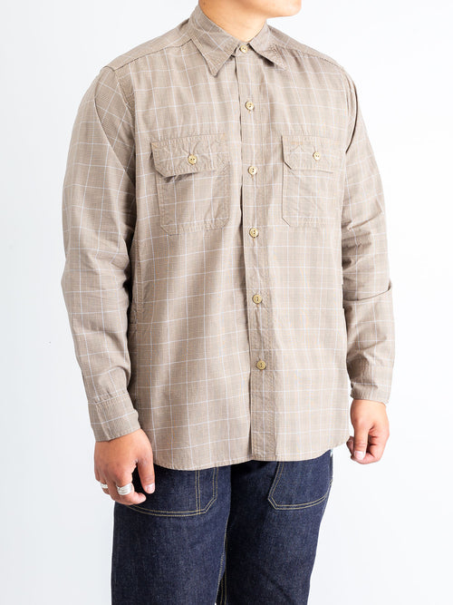 Gardener Shirt in Beige Check