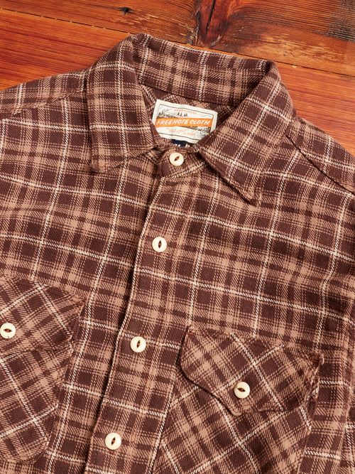 Wells Work Shirt in Brown Plaid
