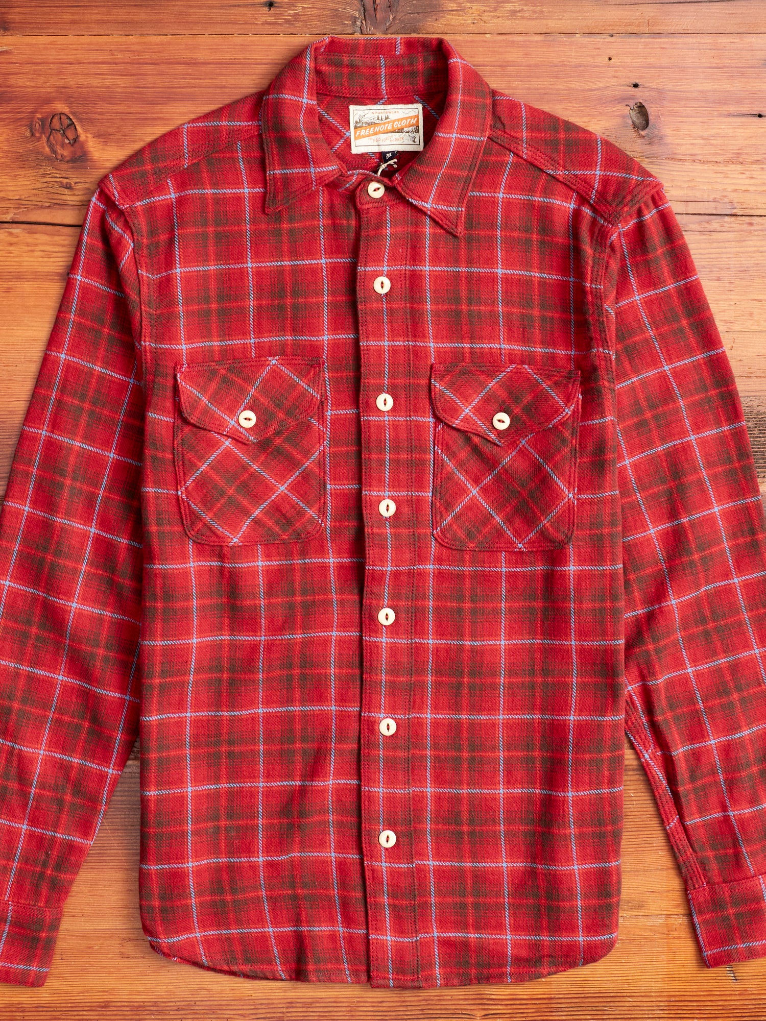 Wells Work Shirt in Rust Plaid – Blue Owl Workshop