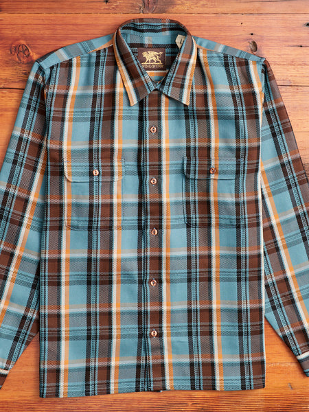 Webster Shirt in Blue Twill Check