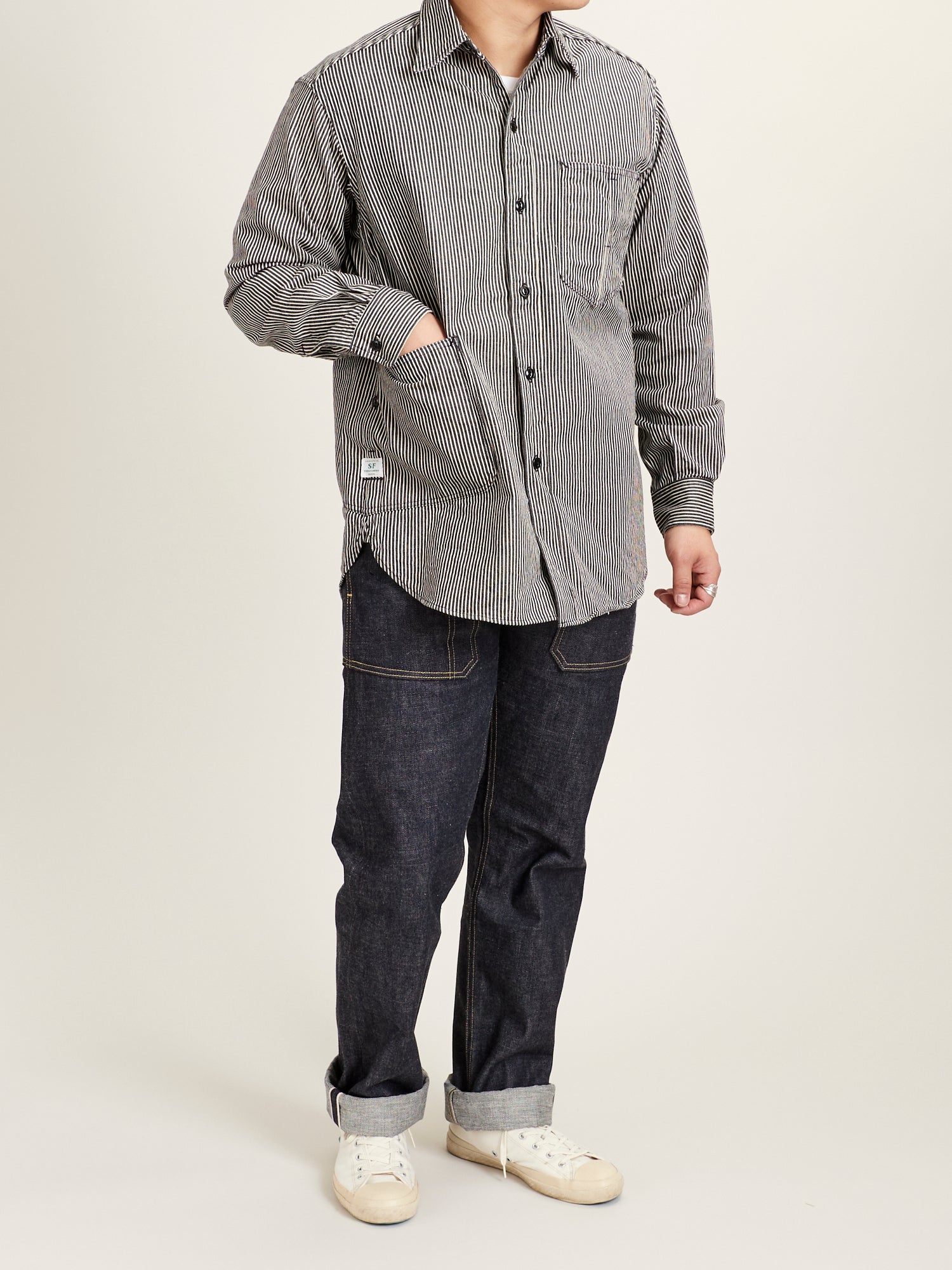 Diggin Shirt in 8oz Hickory Stripe – Blue Owl Workshop