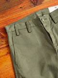 "Officer Trouser" in Olive Twill