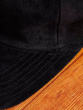 6-Panel Suede Cap in Black