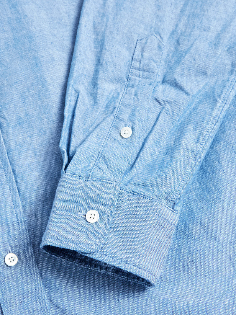 Hope and Henry Organic Chambray Button Down Shirt – Blue Chambray main image 0
