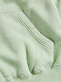 Japan-Made Fleece Hoodie in Mint Green