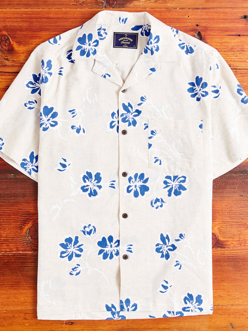 Canvas Button-Up Shirt in Blue