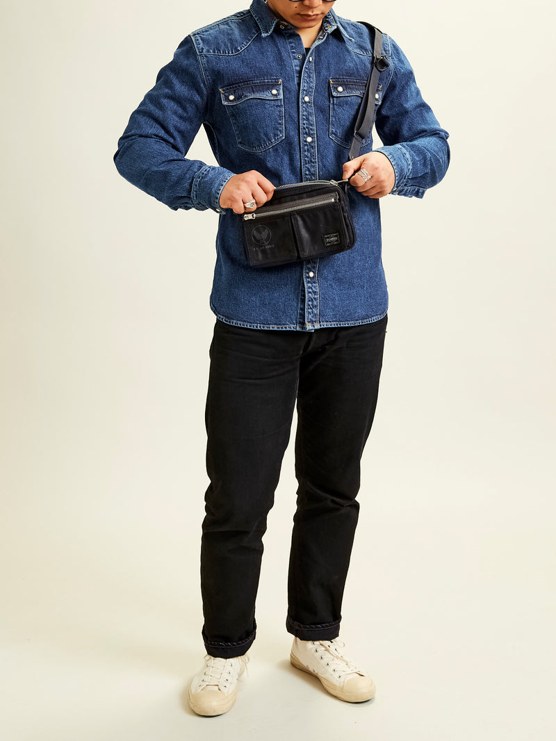 "Flying Ace" Shoulder Bag (S) in Black