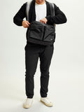 "Force" Shoulder Bag (M) in Black