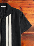 Border Applique Leisure Shirt in Black/Natural