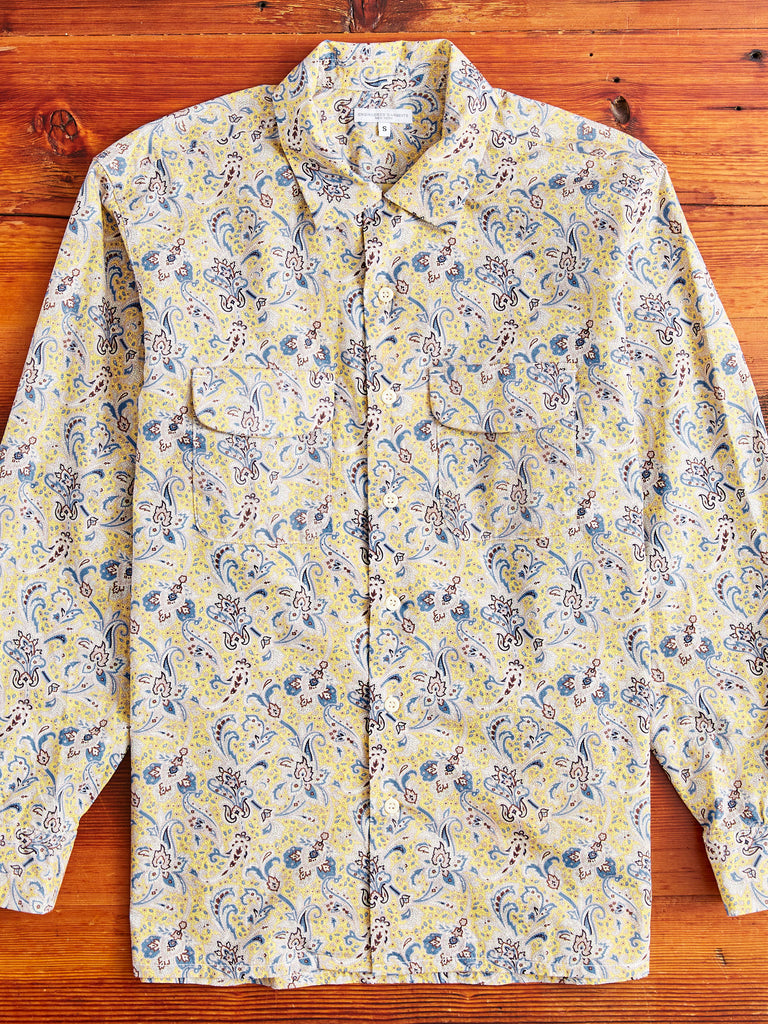 Classic Shirt in Yellow/Blue Cotton Paisley – Blue Owl Workshop