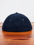 Wool Logo Fitted Cap in Navy