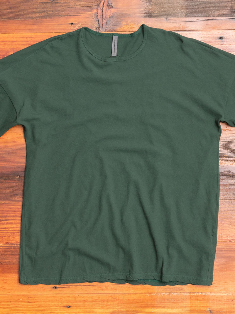 Drop Shoulder Relaxed T-Shirt in Dark Green