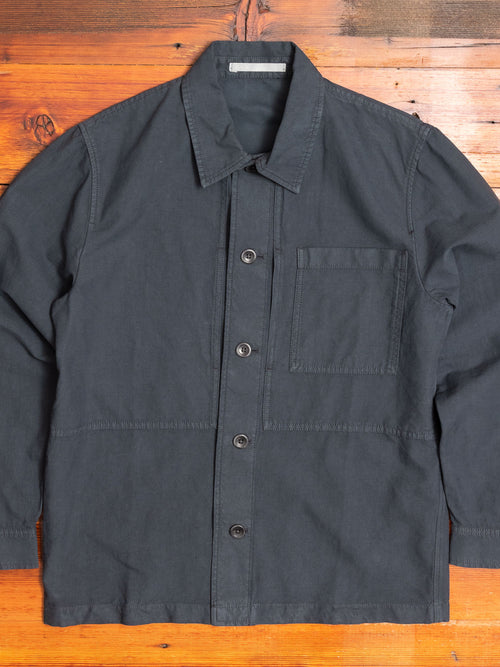 Kyle Cotton Linen Jacket in Slate Grey