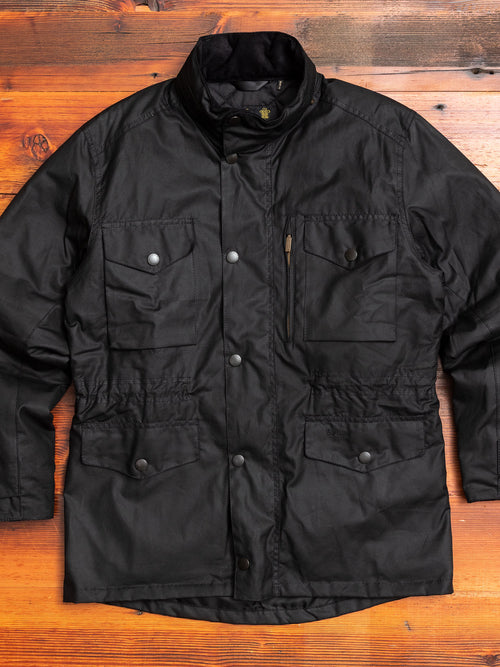 "Sapper" Wax Jacket in Black