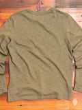 Slub Long Sleeve T-Shirt in Olive