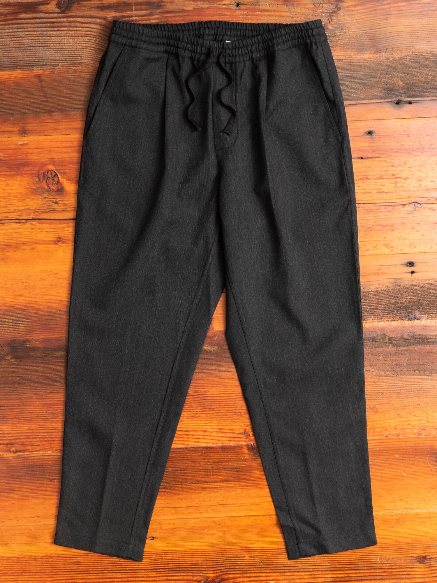 Drawstring Pant in Charcoal Wool Gabardine – Blue Owl Workshop
