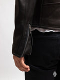 Lamb Leather Rider's Jacket in Black