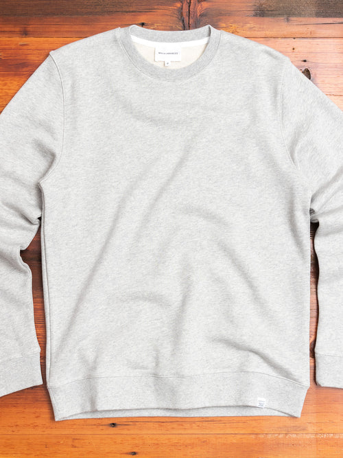 Vagn Crewneck Sweater in Light Grey Melange