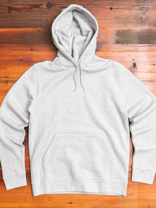 Vagn Pullover Hoodie in Light Grey Melange