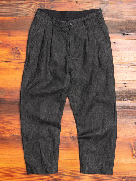 Two Tack Pegtop Pants in Black Linen – Blue Owl Workshop Two Tack Pegtop Pants in Black Linen – Blue Owl Workshop